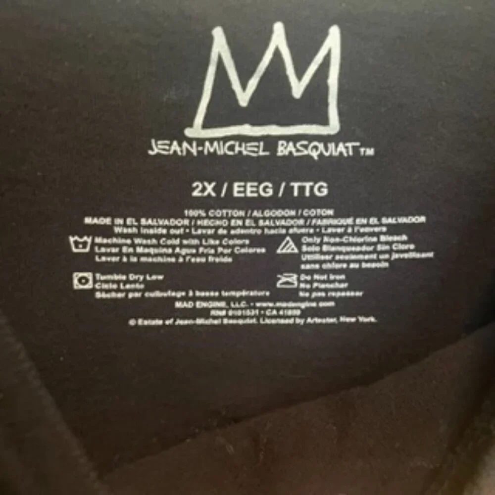 Jean-Michel Basquiat “Empire” Long Sleeve Graphic T-Shirt Size 2XL - Picture 2 of 3